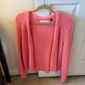 Anthropologie Vibrant Pink Cardigan